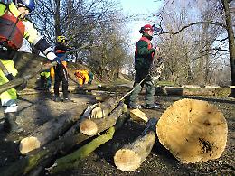 Le immagini dei volontari della Protezione Civile in azione