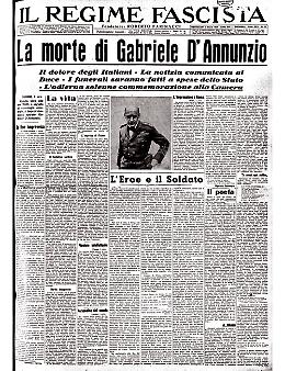 E' morto il vate Gabriele D'Annunzio