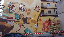 Via Goito, il nuovo murale prende forma