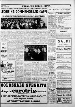 Leone ha commemorato Cappi