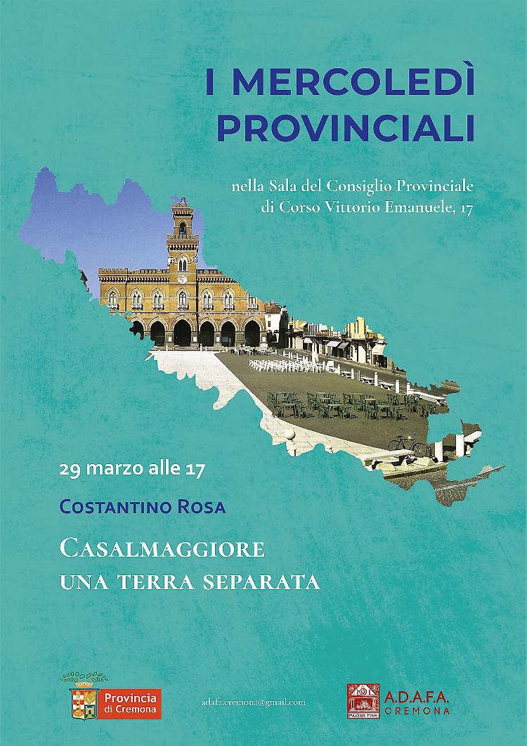"Casalmaggiore, una terra separata" con Costantino Rosa