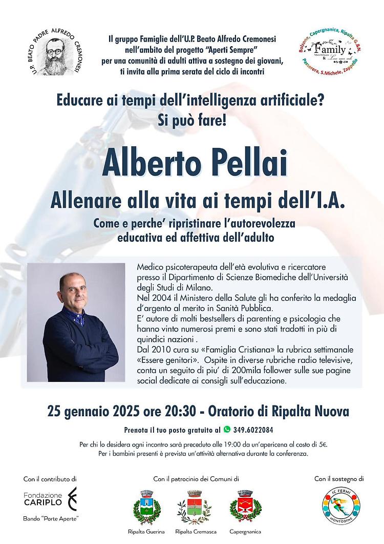 Conferenza: “Educare ai tempi dell’intelligenza artificiale? Si può fare!”