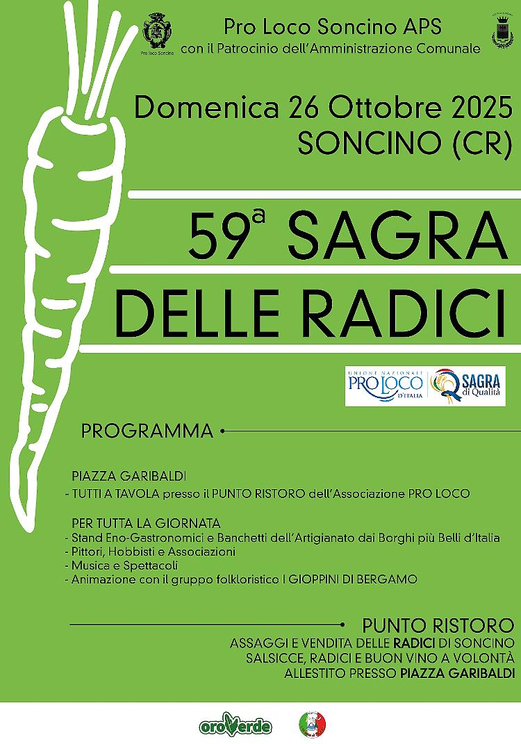 Sagra delle Radici 59ª edizione - Protagonista la Radice Amara