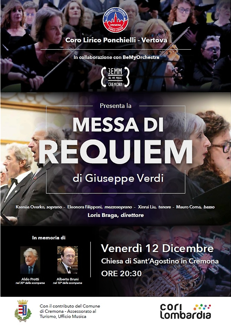 Requiem di Verdi per ricordare Aldo Protti e Alberto Bruni