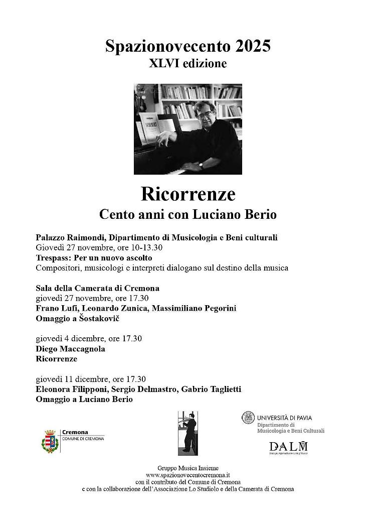 "Ricorrenze" Omaggio a Berio: Quando il colto incontra il popolare