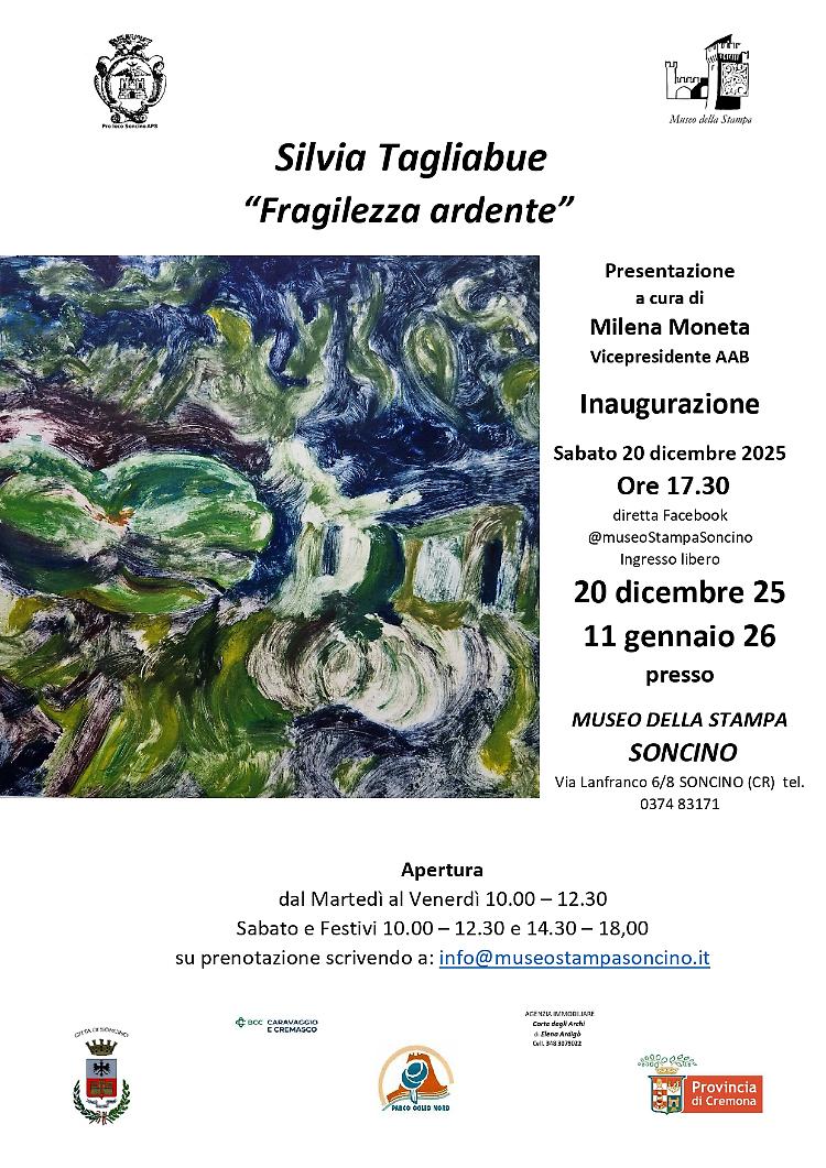 Inaugurazione di &ldquo;Fragilezza ardente&rdquo; personale di Silvia Tagliabue
