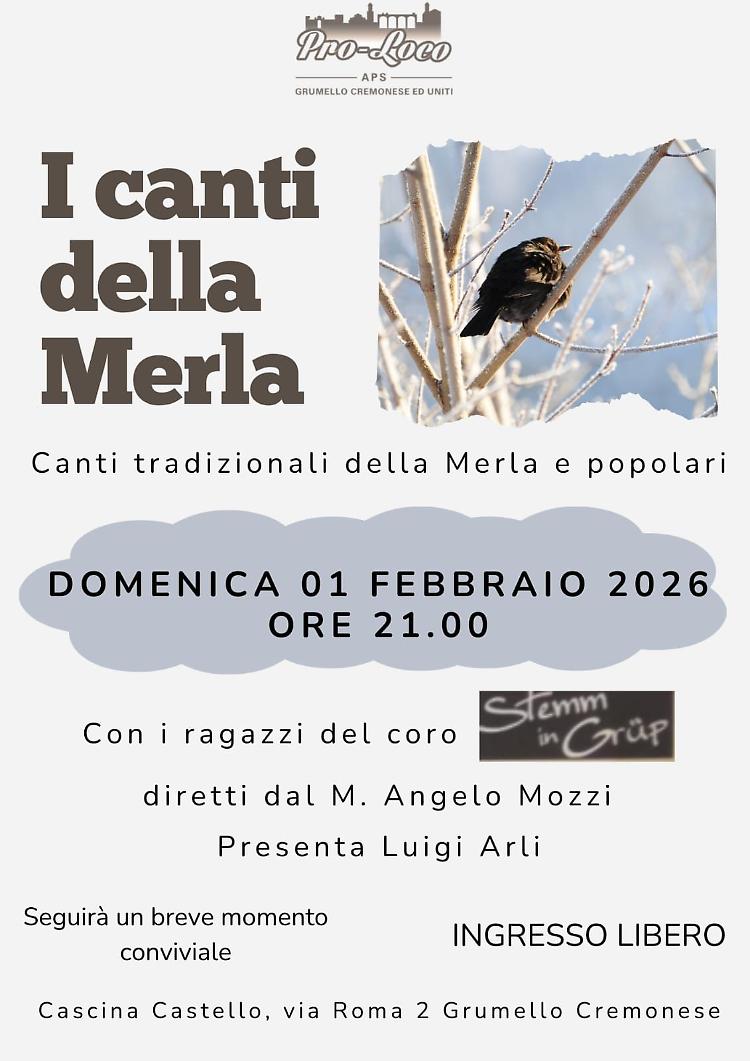 I canti tradizionali della Merla e popolari