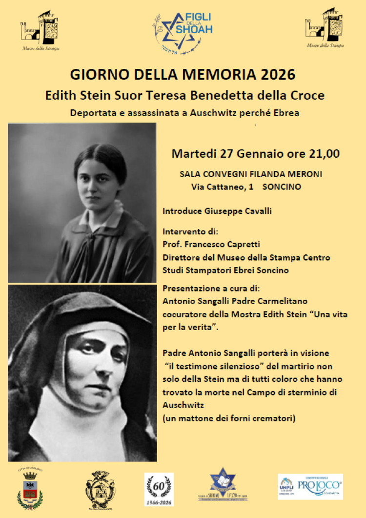 Incontro: Edith Stein Suor Teresa Benedetta della Croce