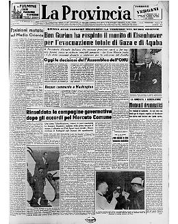 Ben Gurion ha respinto il monito di Eisenhower per l'evacuazione totale di Gaza e di  Aqaba