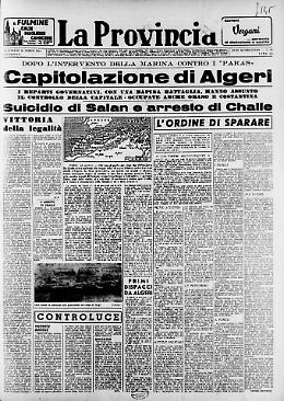 Capitolazione di Algeri - Fallito il colpo di Stato 'dei generali'