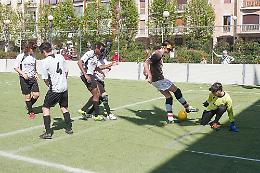 FOTO Calcio non vedenti: la sfida tra Crema e St. Pauli in piazza Marconi