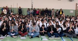 L'evento Mille flauti alle medie di via Verolanuova 