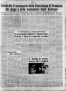 Centenario della liberazione di Cremona dal giogo e dalle vessazioni degli Asburgo