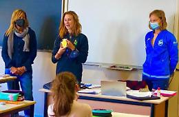 Valentina Rodini in cattedra all'Anna Frank: «Credere sempre in sé stessi»