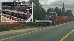 Prosegue il cantiere per la nuova rotatoria sulla Postumia