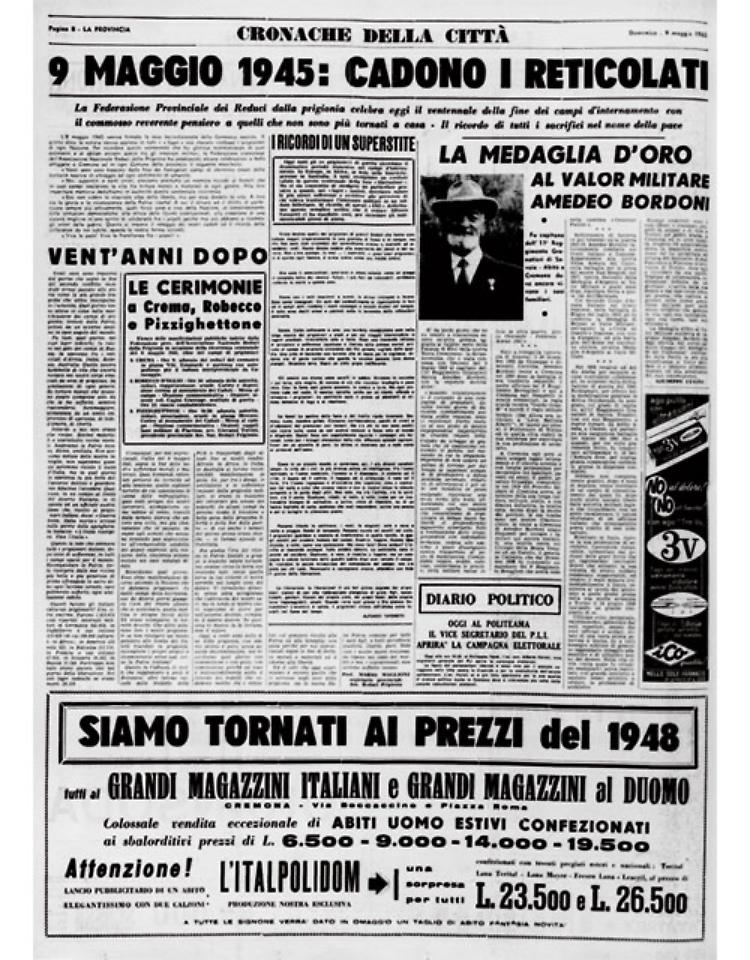 Il 9 maggio 1945 veniva firmata la resa incondizionata della Germania nazista
