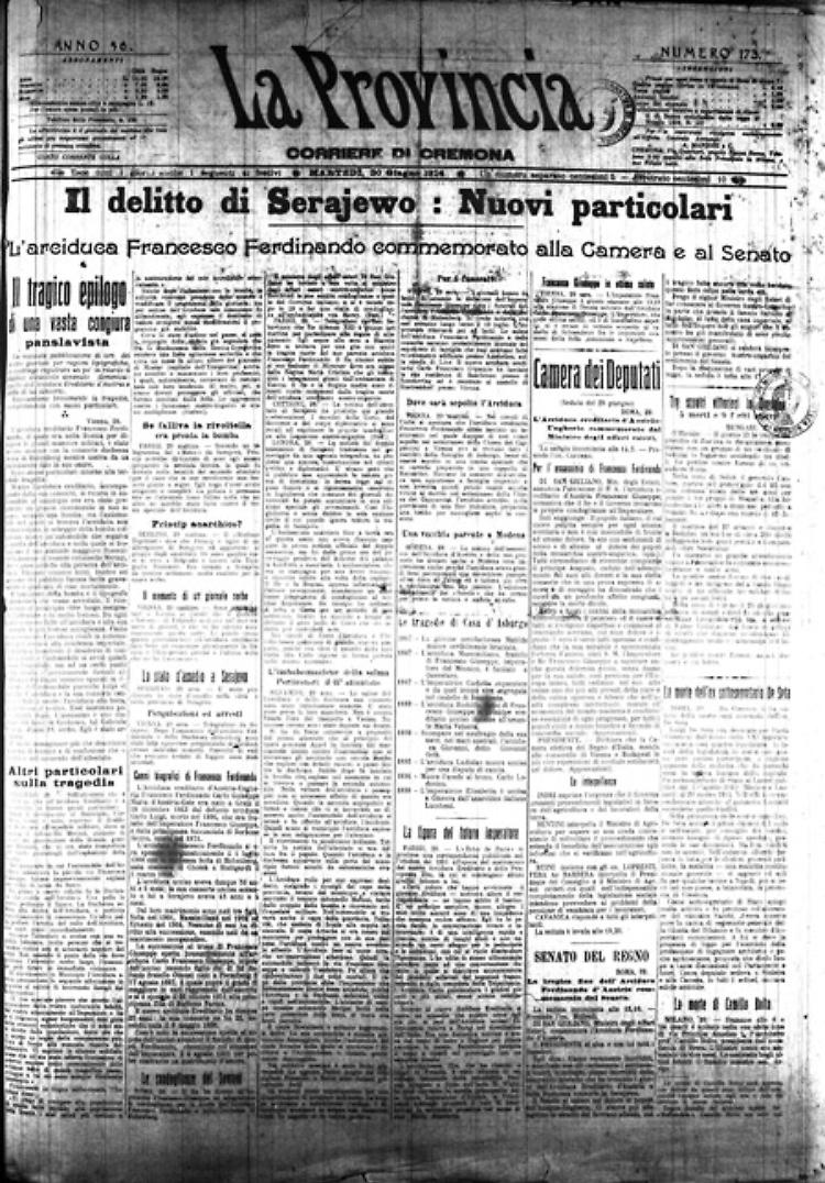 Scoppia la 1a guerra mondiale: particolari sul delitto di Serajewo