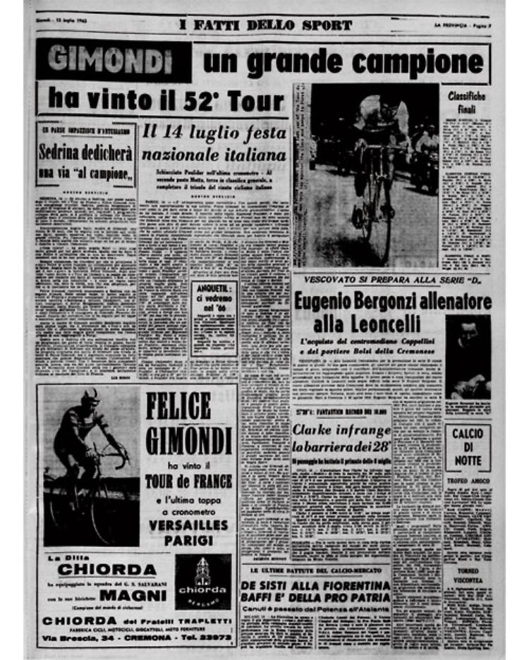 Felice Gimondi ha vinto il Tour de France