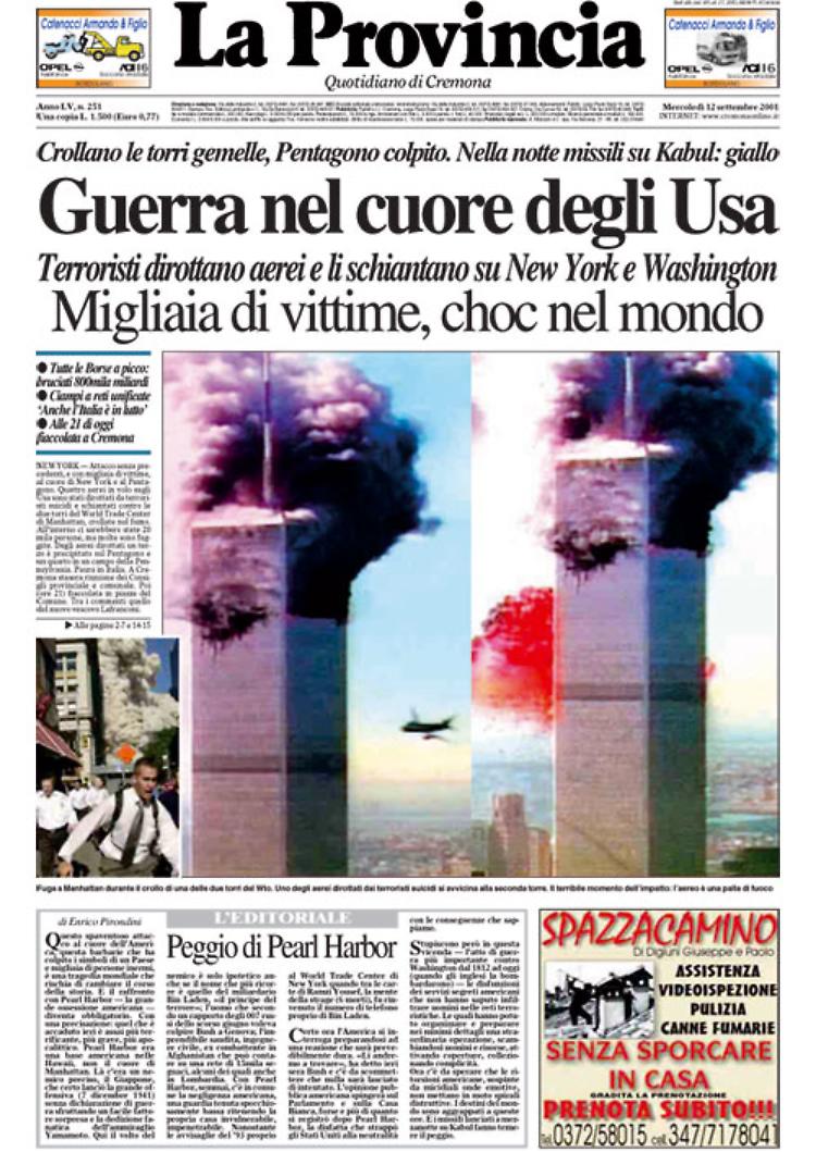 Attacco terroristico negli USA: crollano le torri gemelle, Pentagono colpito