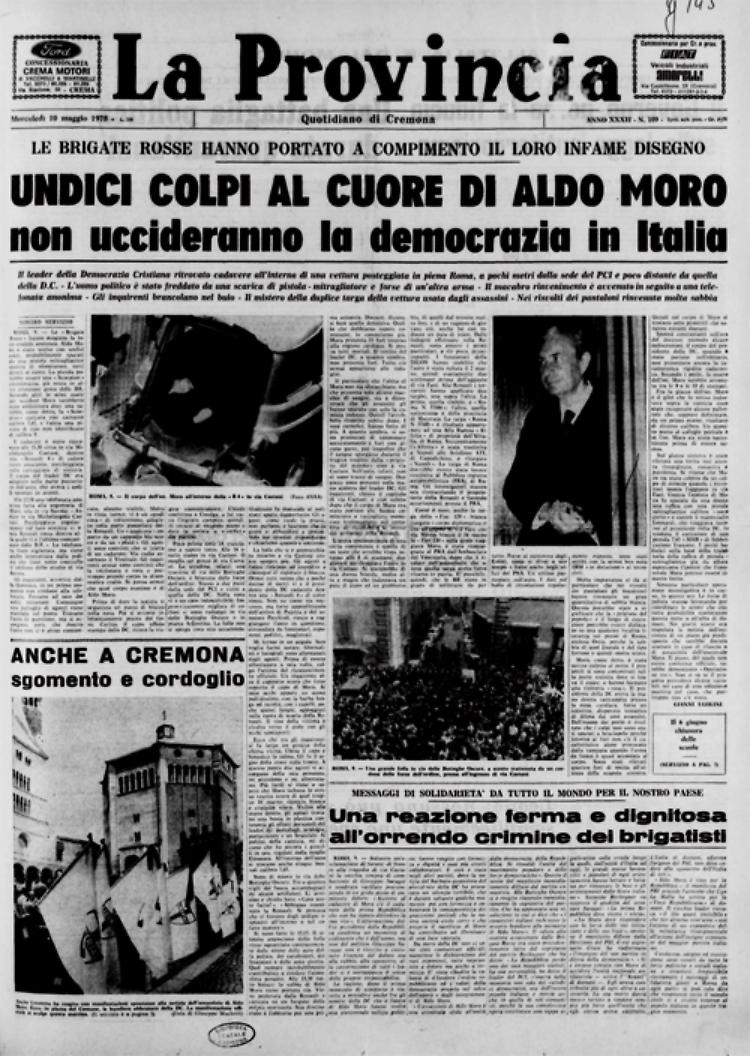 Le Brigate rosse hanno ucciso l'onorevole Aldo Moro dopo una prigionia durata 55 giorni