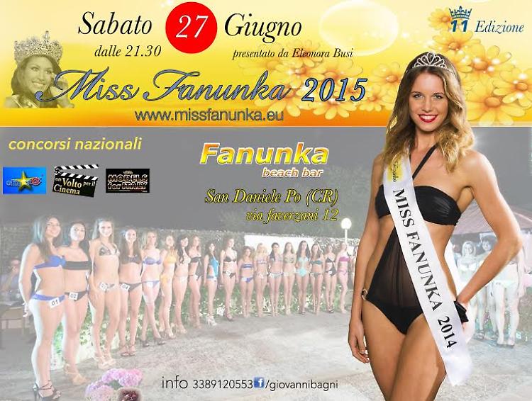 Miss Fanunka 2015, la finalissima il 27 giugno