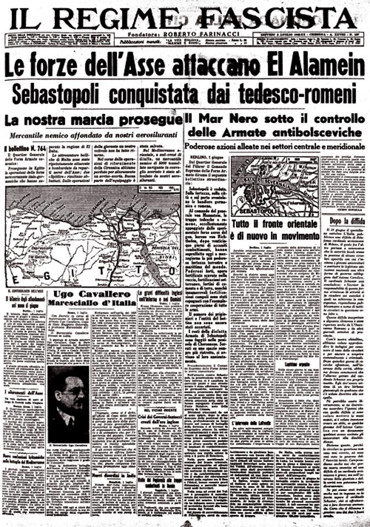Inizia la battaglia di El Alamein e Sebastopoli cade grazie anche agli attacchi aerei del barone Von Richtofen 