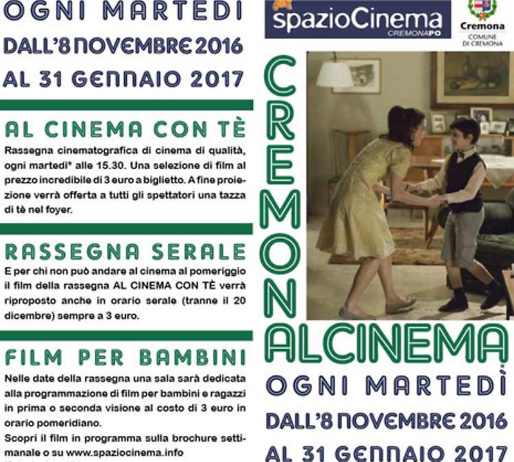 Cremona al cinema. Rassegne cinematografiche per tutti i gusti, ogni martedì, fino al 31 gennaio 2017 allo spazioCinema CremonaPo