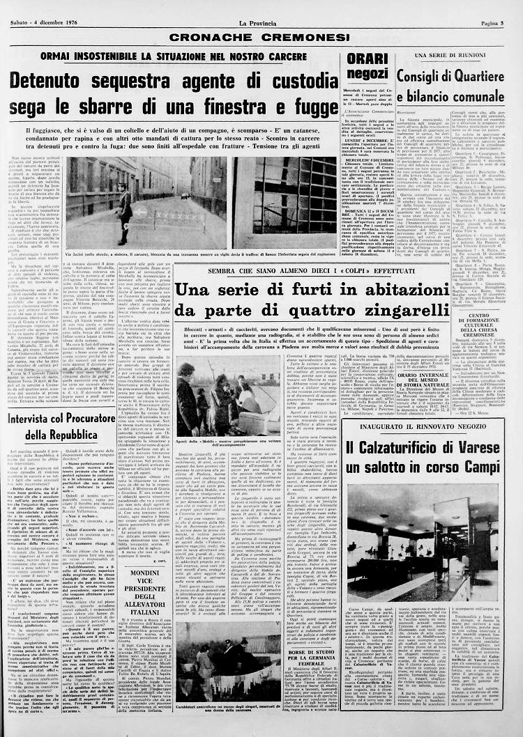 Detenuto sequestra agente di custodia sega le sbarre di una finestra e fugge