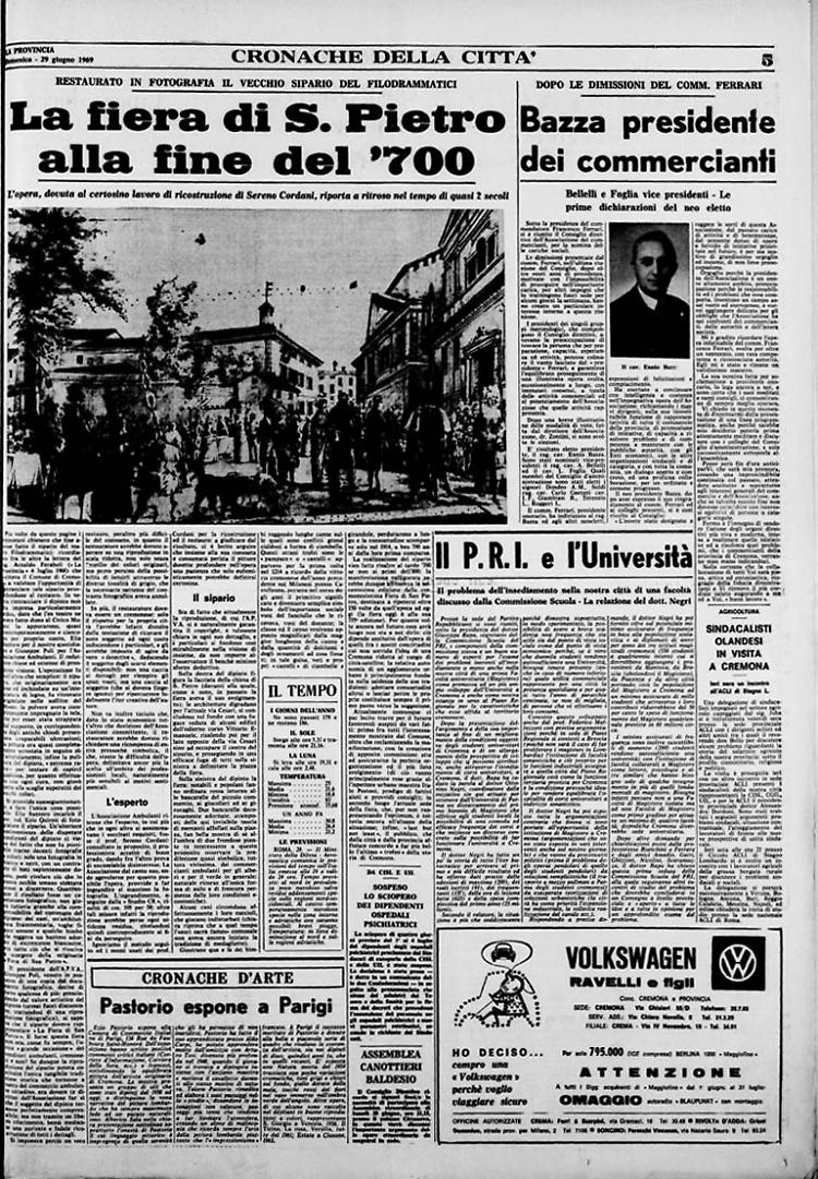 La fiera di S. Pietro alla fine del '700