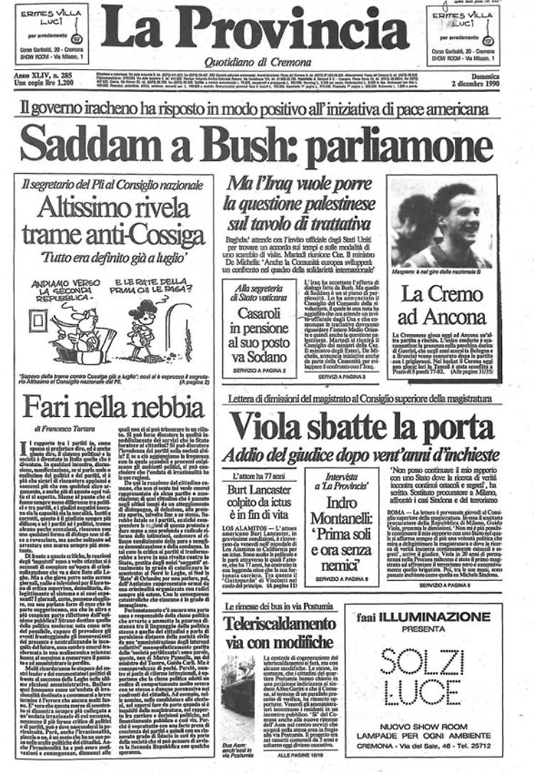 Saddam a Bush: parliamone