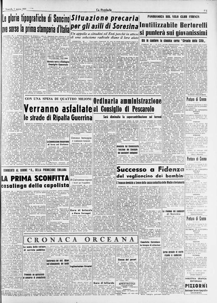 Le glorie tipografiche di Soncino