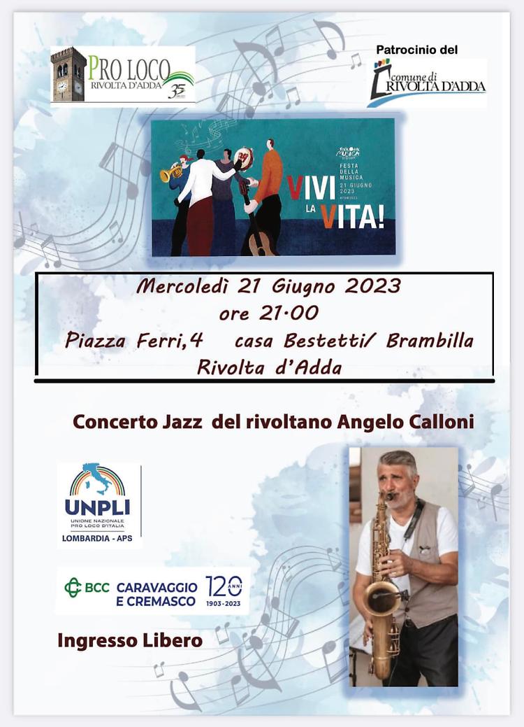 Concerto del rivoltano Angelo Calloni