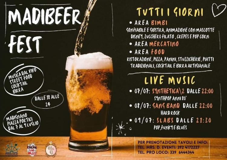 Madibeer Fest: divertimento per tutti tra cibo, giochi e musica.