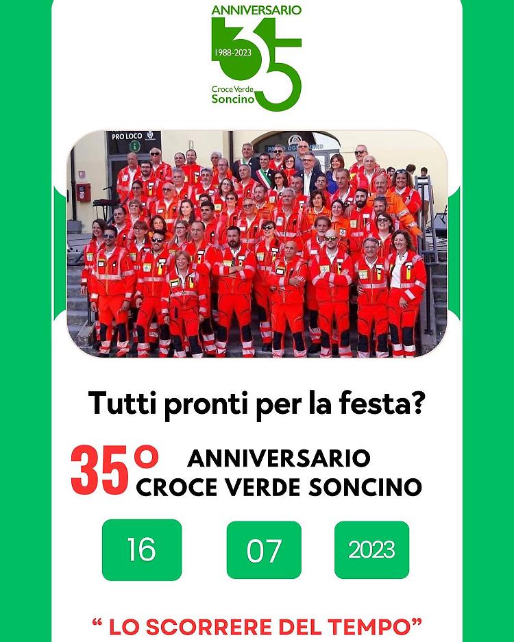 Festa per i 35 anni della Croce Verde