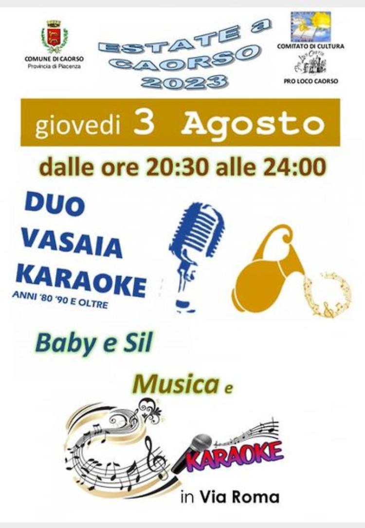 Serata di musica e karaoke per il paese