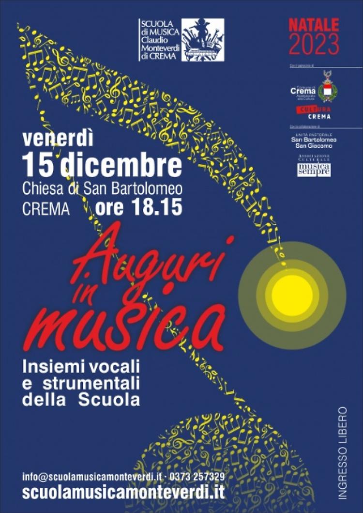 Auguri in Musica 2023: insieme vocali e strumentali