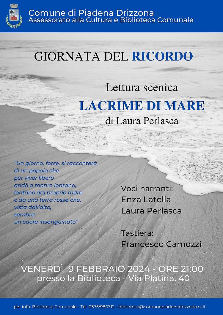 Pièce teatrale: Lacrime di mare