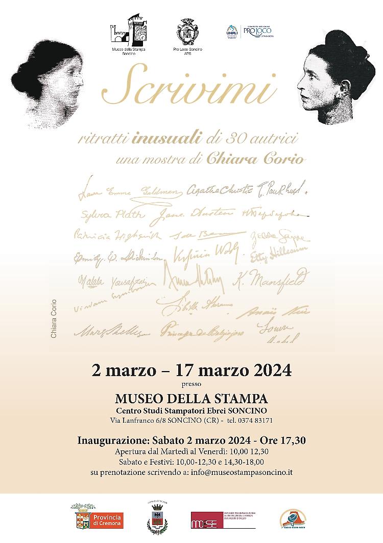 “Scrivimi” Ritratti inusuali di 30 autrici, di Chiara Corio