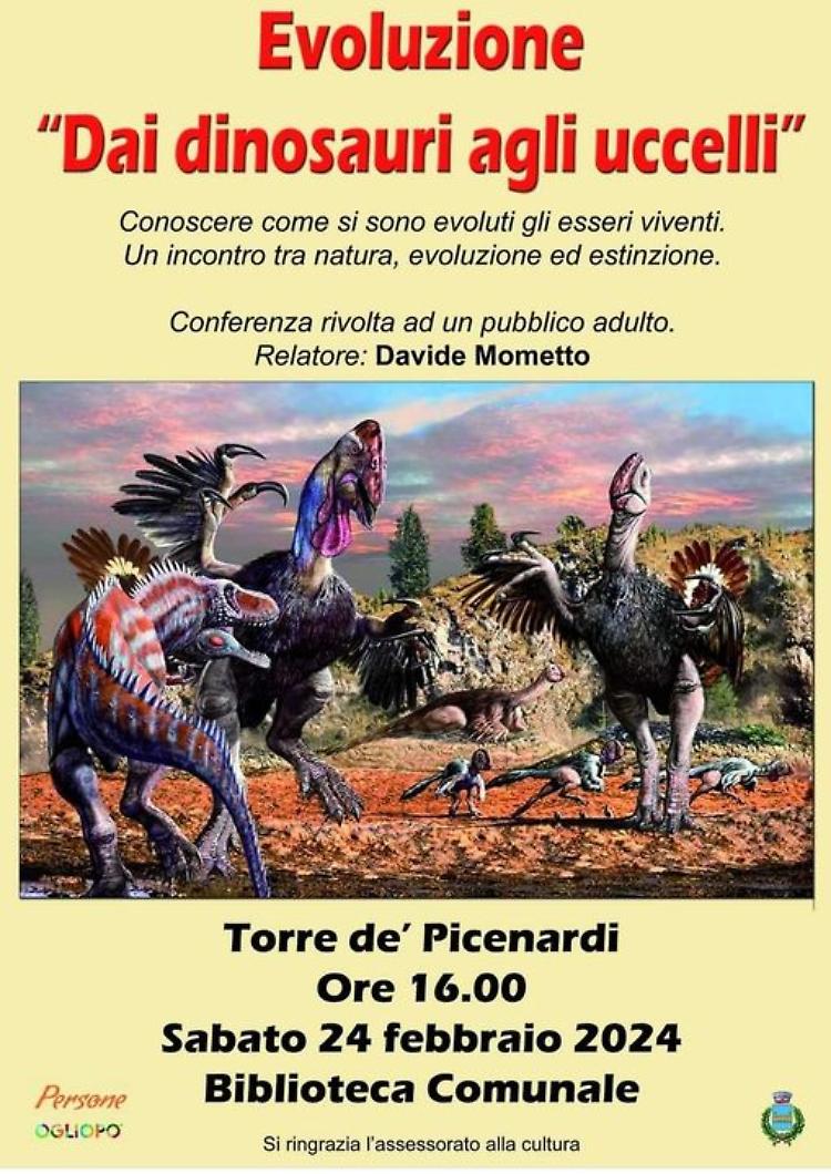 Evoluzione: dai dinosauri agli uccelli. Con Davide Mometto