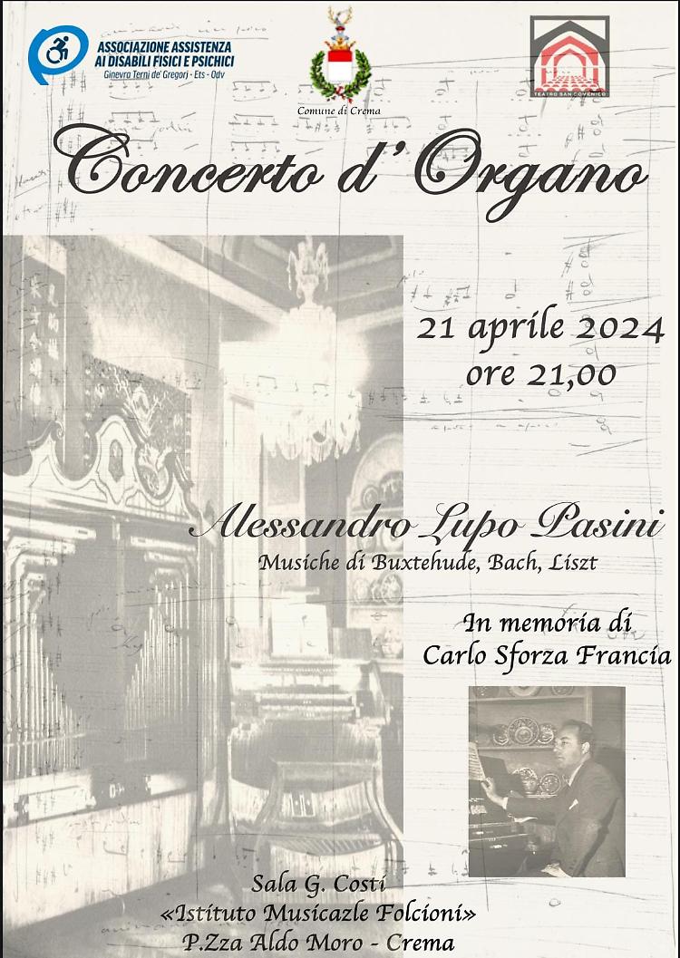 Concerto d'organo in memoria di Carlo Sforza Francia