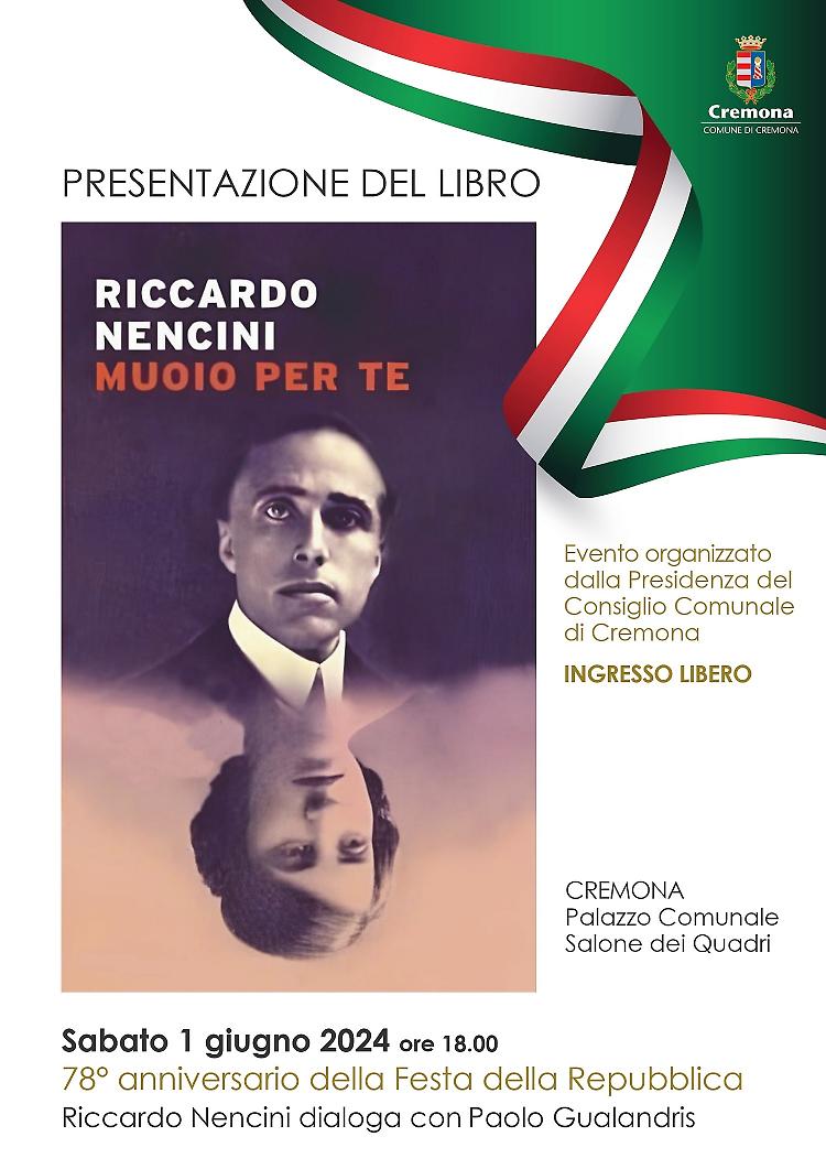 Riccardo Nencini presenta il suo libro "Muoio per te"