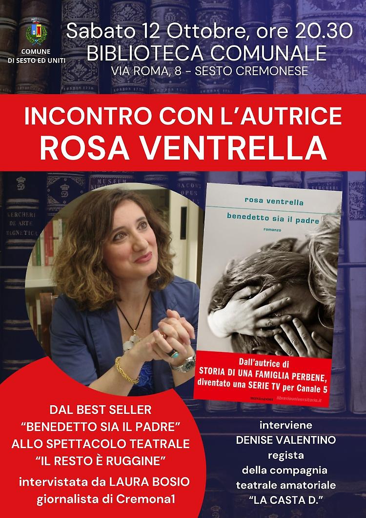 Incontro con Rosa Ventrella, autrice di “Benedetto sia il padre”