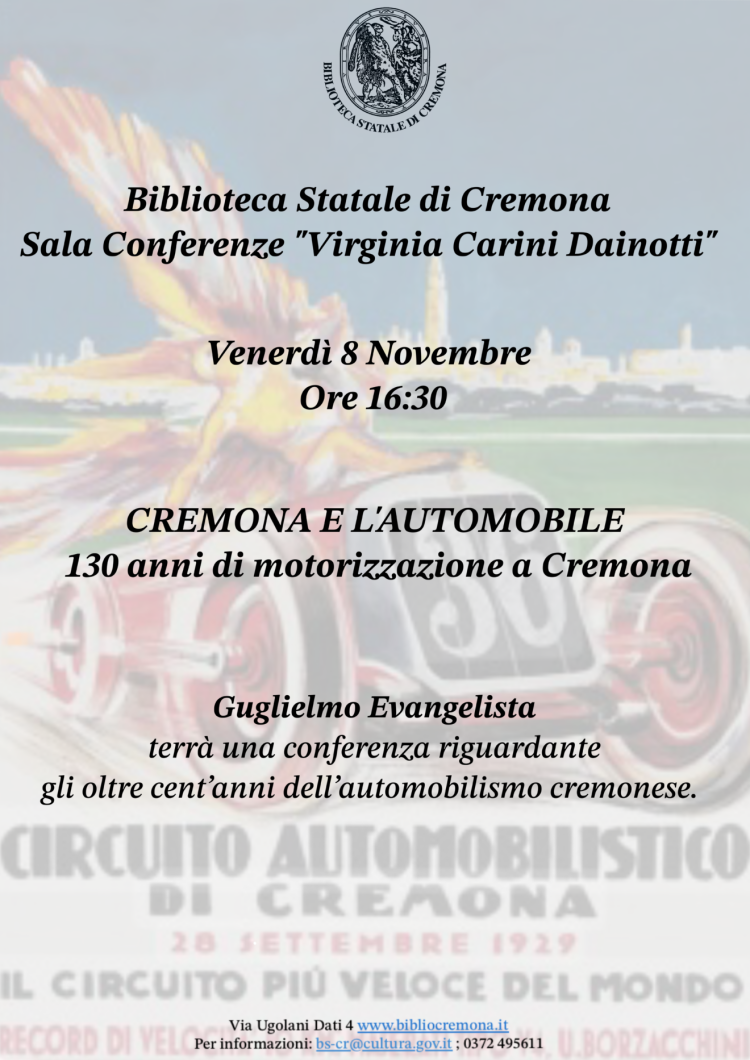Cremona e l'automobile: 130 anni di motorizzazione