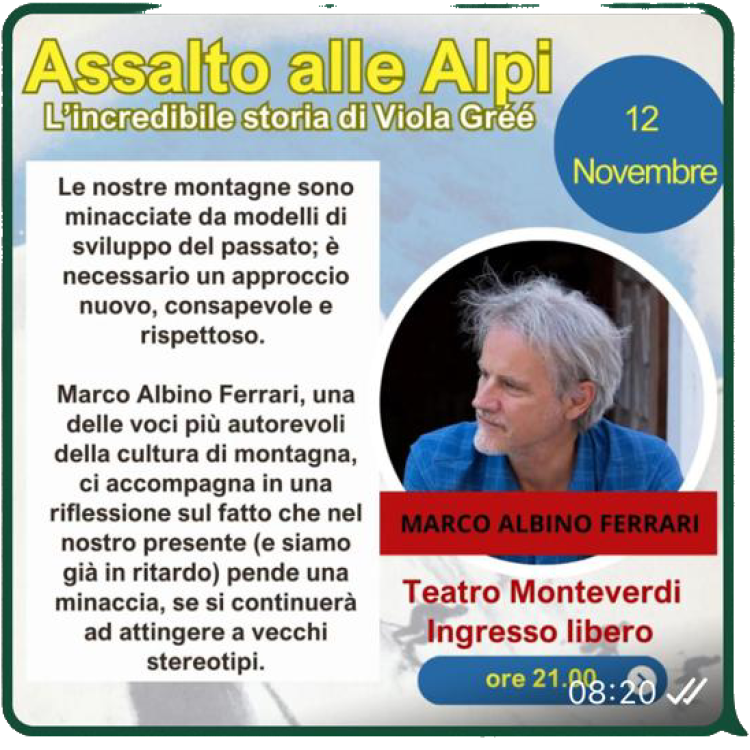 "Assalto alle alpi" con Marco Albino Ferrari