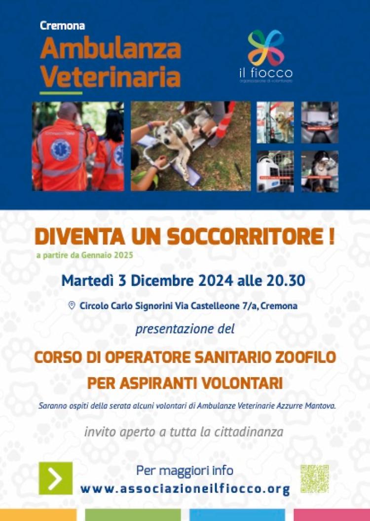 Presentazione del corso di operatore sanitario zoofilo per aspiranti volontari