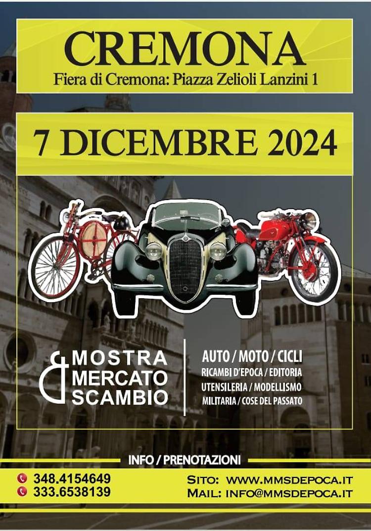 "Mostra mercato scambio" il salone dedicato ad auto, moto e cicli d’epoca