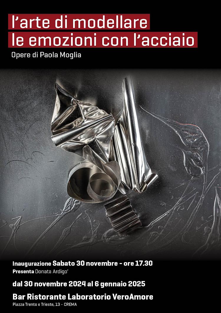 Mostra "l'arte di modellare le emozioni con l'acciaio" di Paola Moglia"