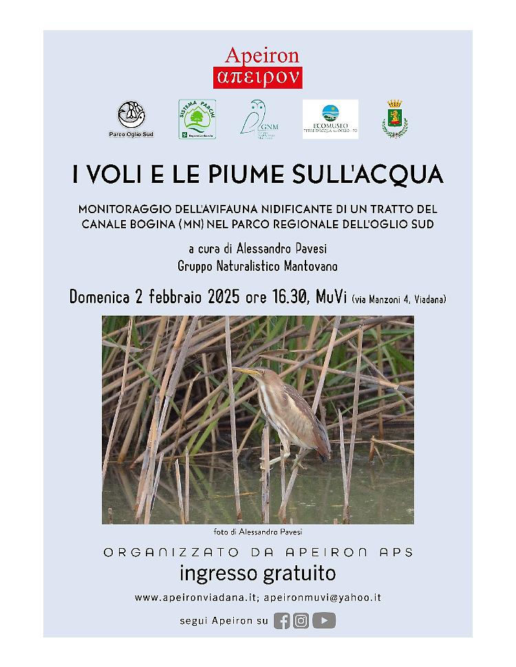 Incontro: "I voli e le piume sull'acqua" con Alessandro Pavesi