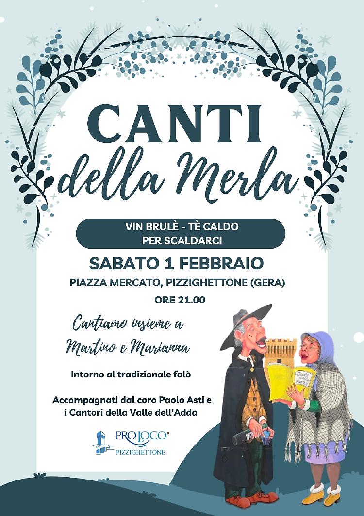 Canti della Merla intorno al tradizionale falò