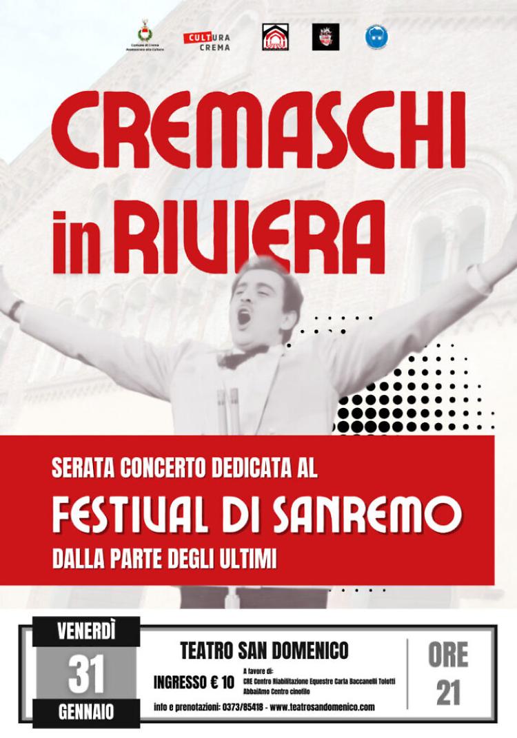 Cremaschi in Riviera: serata concerto dedicata al Festival di Sanremo